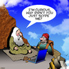 Cartoon: Skype me (small) by toons tagged skype,telecommunications,mountaineer,guru,wise,man,meaning,of,life