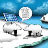 Cartoon: Solar bears (small) by toons tagged polar,bears,solar,power,panels