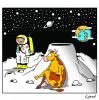 Cartoon: the cow that almost jumped over (small) by toons tagged space,animals,cows,travel,moon,planets,nasa