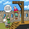 Cartoon: The King has gone wireless (small) by toons tagged wi,fi,hanging,execution,medievil,wireless,transmission