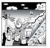 Cartoon: the life jacket demonstration (small) by toons tagged moses life jacket bible parting of the sea israelites