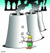 Cartoon: the nuclear dyke (small) by toons tagged environment,ecology,greenhouse,gases,pollution,earth,day