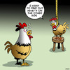 Cartoon: The other side (small) by toons tagged chicken,crossing,the,road,suicide,depression,bipolar,chickens,heaven