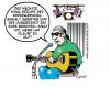 Cartoon: the singer (small) by toons tagged entertainer global warming environment protest ecology starvation oil crisis earth