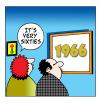 Cartoon: the sixties (small) by toons tagged the sixties art gallery painting portraits deco