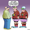 Cartoon: Togetherness (small) by toons tagged tourist,hawaiian,shirts