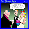 Cartoon: Wedding (small) by toons tagged heterosexuals,straight,marriages,priest