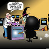 Cartoon: Wicked Witch (small) by toons tagged witches,kiddes,cooking,ovens,broomstick,microwave