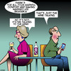 Cartoon: Wine talking (small) by toons tagged boring,marriage,wine,vino,talking,to