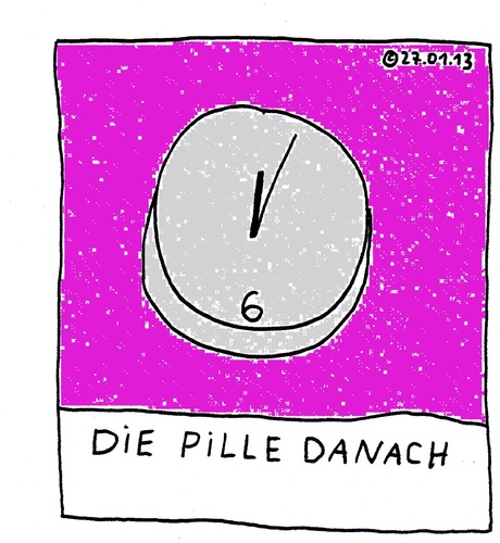 Cartoon: Die Pille danach (medium) by Müller tagged pill,pilledanach,pille,diepille