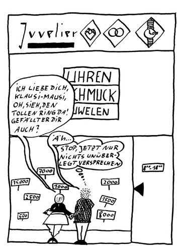 Cartoon: Juwelier (medium) by Müller tagged schmuck,ring,juwelier
