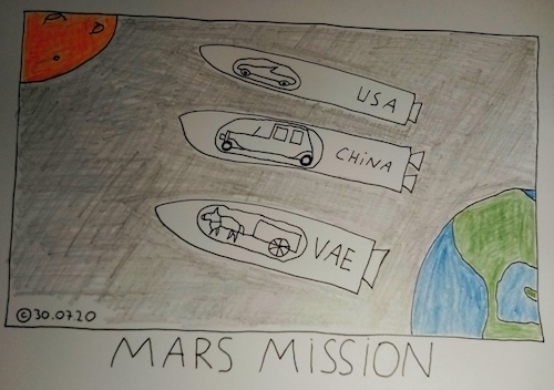 Cartoon: Mars Mission (medium) by Müller tagged mars