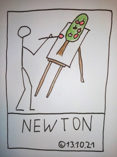 Cartoon: Newton (medium) by Müller tagged newton,äpfel,apple