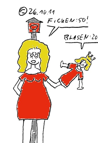 Cartoon: Prinzessinnen (medium) by Müller tagged prinzessin,laterne,handpuppe