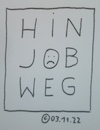 Cartoon: HIN JOB WEG (small) by Müller tagged job,hin,weg