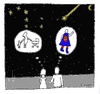 Cartoon: Meteorit (small) by Müller tagged meteorit,sterne,himmel,sky,stars,fallenstar,nacht,night