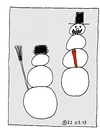 Cartoon: Schneemann (small) by Müller tagged schneemann,winter,snowman,mohrrübe,carrott