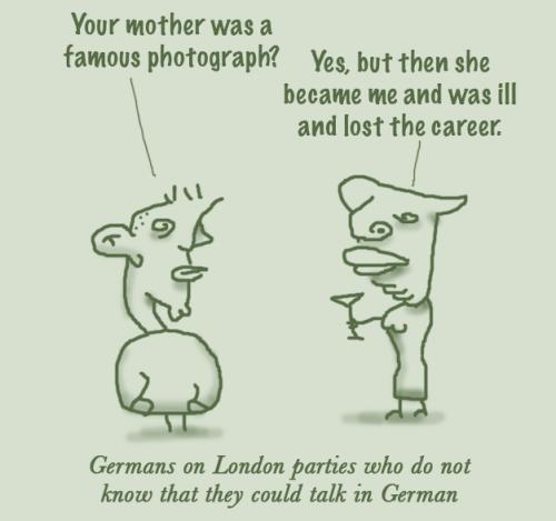 Cartoon: London Party (medium) by prinzparadox tagged party,language,german,english,london,misunderstanding,speech,deutsch