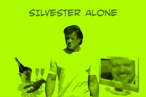 Cartoon: Silvester Alone (medium) by prinzparadox tagged silvester,new,year,eve,sylvester,stallone,sad,sekt,hummer,sparkling,vine,raab