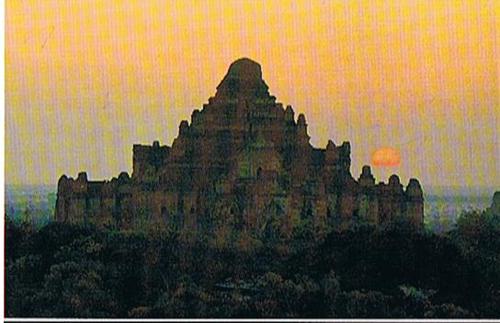Cartoon: Dhama Yan Gyi Sunset (medium) by RnRicco tagged temple,pagoda,sunset,asia,ricco,religion