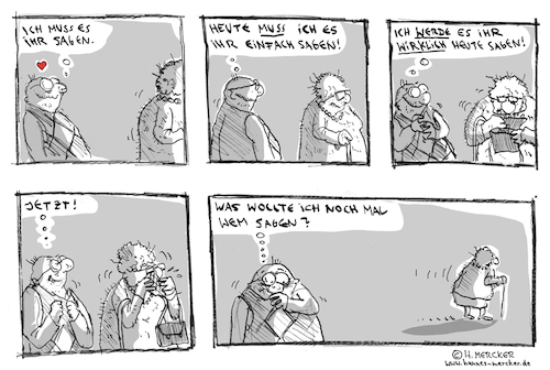Cartoon: Sagen (medium) by H Mercker tagged liebe,ehepaar,alter,ältere,senioren