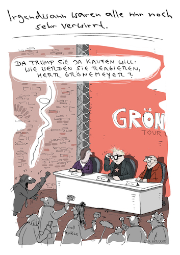 Cartoon: Was soll das? (medium) by H Mercker tagged grönland,usa,grönemeyer,trump,politik,cartoon,presse,mißverständnis,verwirrung,grönland,usa,grönemeyer,trump,politik,cartoon,presse,mißverständnis,verwirrung