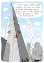 Cartoon: Ganz nett (small) by H Mercker tagged cartoon,tagesaktuell,klettern,fassadenkletterer,hochhaus,alex,honnold,taipeh,101,presse