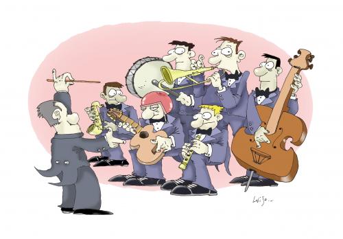Cartoon: Band (medium) by Luiso tagged music
