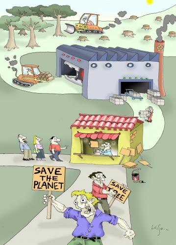 Cartoon: Save the planet (medium) by Luiso tagged planet