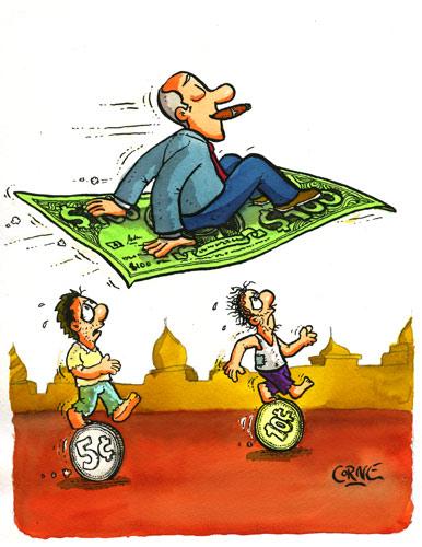 Cartoon: Traveling with money (medium) by corne tagged flying,carpet,