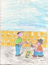 Cartoon: artist giveing brasuh (small) by indianinkcartoon tagged 0000