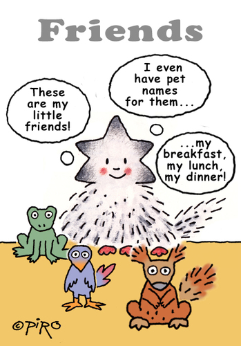 Cartoon: Friends will be friends (medium) by piro tagged cats,friends