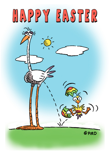 Cartoon: HAPPY EASTER 2012 (medium) by piro tagged easter,holiday,birds,eggs