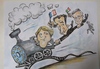 Cartoon: europe train (small) by necmi oguzer tagged euro,germany,economy,wirtschaft