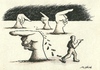 Cartoon: own way (small) by necmi oguzer tagged karikatür