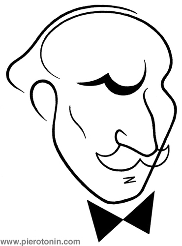 Cartoon: Arturo Toscanini (medium) by Piero Tonin tagged piero,conductor,toscanini,arturo,tonin,musician,music,conductors,orchestra,classical,opera,musicians,orchestras