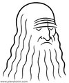 Cartoon: Leonardo Da Vinci (small) by Piero Tonin tagged piero tonin leonardo da vinci renaissance italy italian italians art artist artists painter painters inventor inventors genius