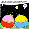 Cartoon: Universe (small) by Piero Tonin tagged universe,cosmos,outer,space,big,fat,obese,obesity,couple,overweight