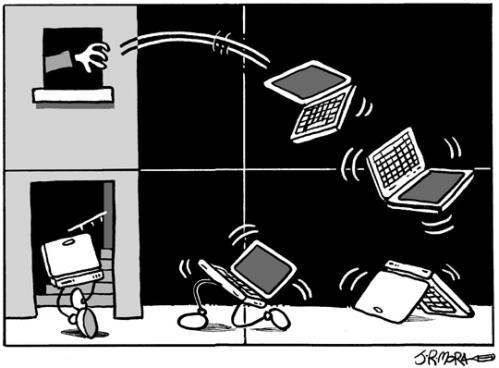 Cartoon: Adiccion blog (medium) by jrmora tagged blog,adiccion,ordenador,blogging