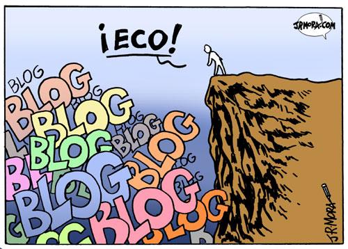 Cartoon: Eco blog (medium) by jrmora tagged blog,eco,difusion,