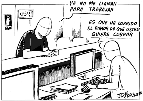 Cartoon: Empleo (medium) by jrmora tagged empleo,worker,spain,trabajo,work