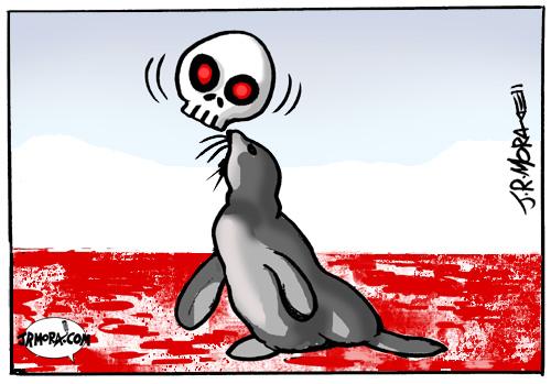 Cartoon: Focas del Artico (medium) by jrmora tagged focas,artico,animals,