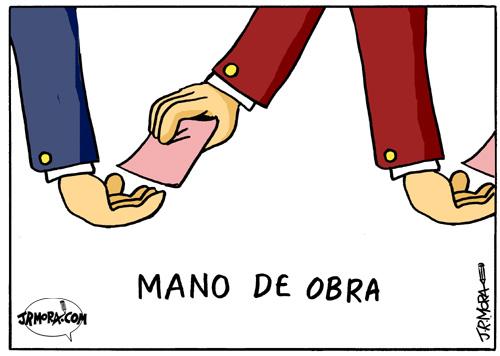 Cartoon: Mano de obra (medium) by jrmora tagged obra,especulacion,sobornos