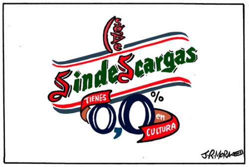 Cartoon: Ministra de cultura Spain (medium) by jrmora tagged cultura,p2p,descargas
