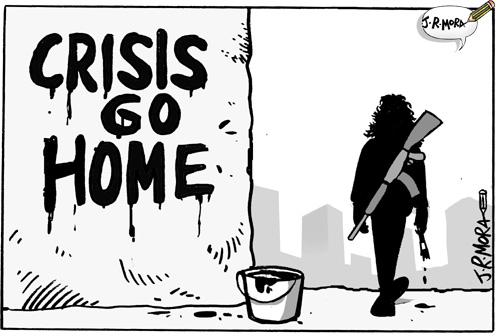 Cartoon: Mundial crisis (medium) by jrmora tagged crisis,mundial,wall,street,economical,ecomony