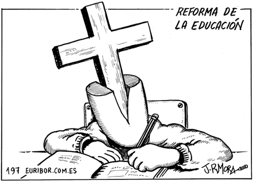 Cartoon: Reforma de la educacion spain (medium) by jrmora tagged spain,education,educacion,reforma