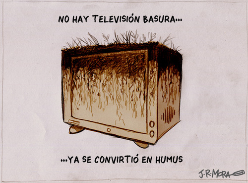 Cartoon: Television basura (medium) by jrmora tagged tv,basura,programacion,cultura