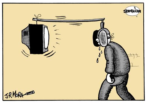 Cartoon: TV (medium) by jrmora tagged tele,tv,television