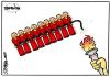 Cartoon: China vs Tibet (small) by jrmora tagged tibet,china,