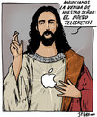 Cartoon: Tablet Apple (small) by jrmora tagged mac,apple,tablet